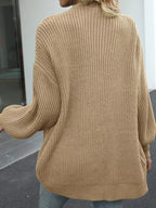 Open-Front Chunky Knit Cardigan