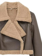 Collared Plush Cropped Jacket, view 22