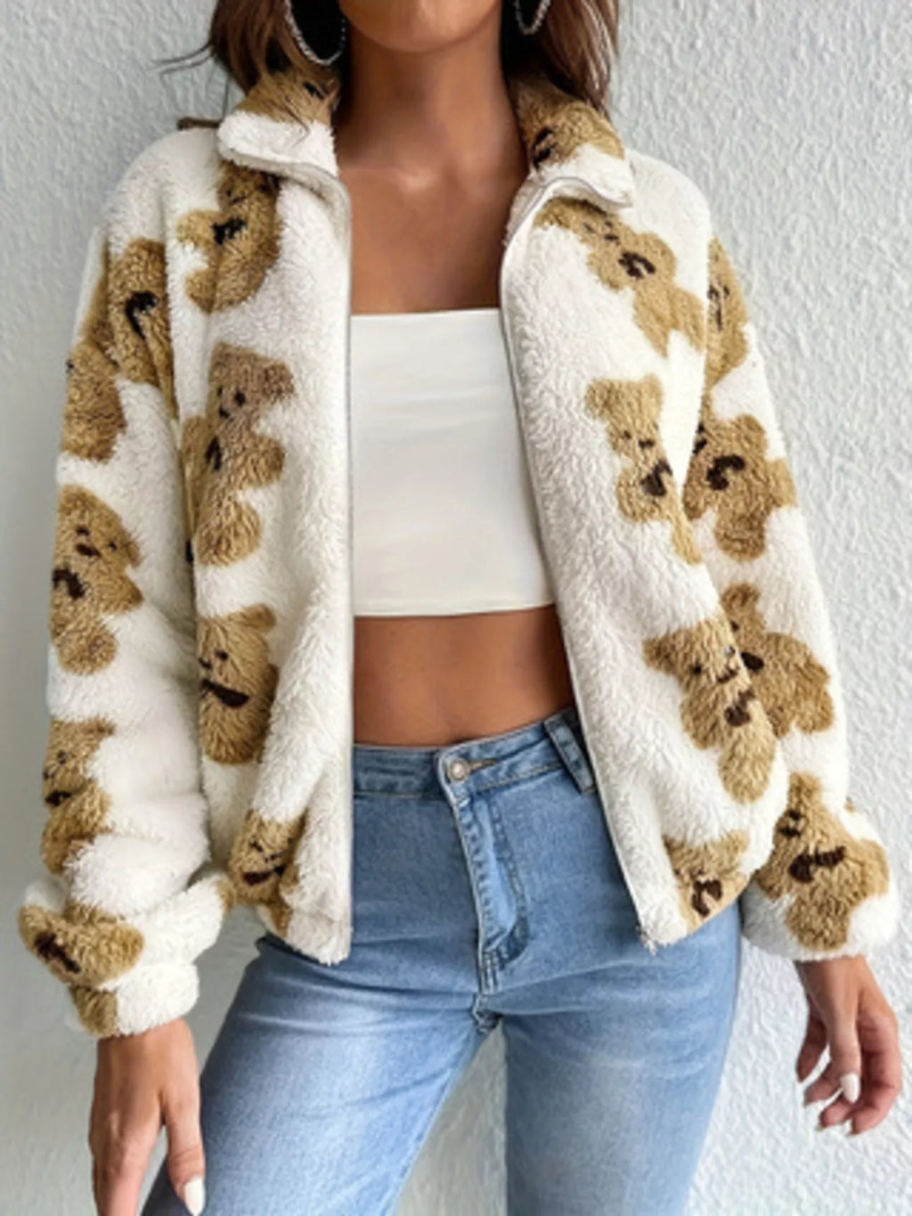 Teddy Zip-Up Jacket, view 2
