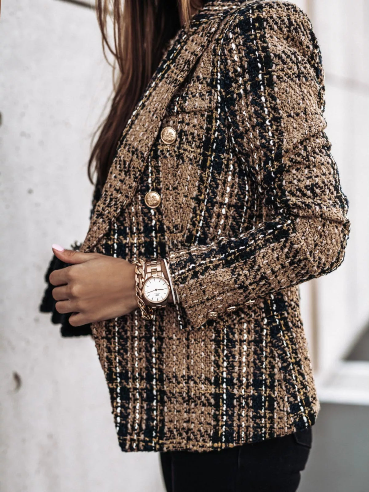 Plaid Tweed Blazer