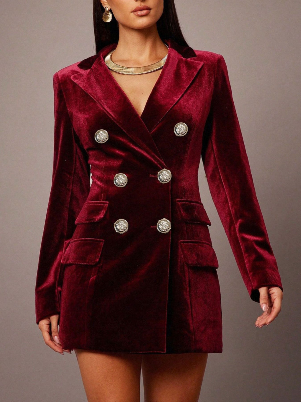 Velvet Blazer Mini Dress