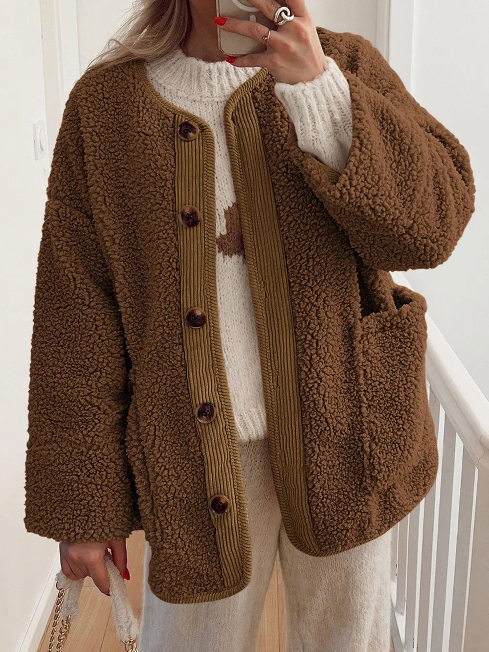 Sherpa Button-Up Jacket