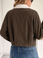 Sherpa-Collar Corduroy Jacket