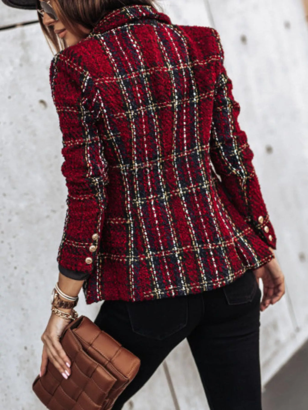 Plaid Tweed Blazer