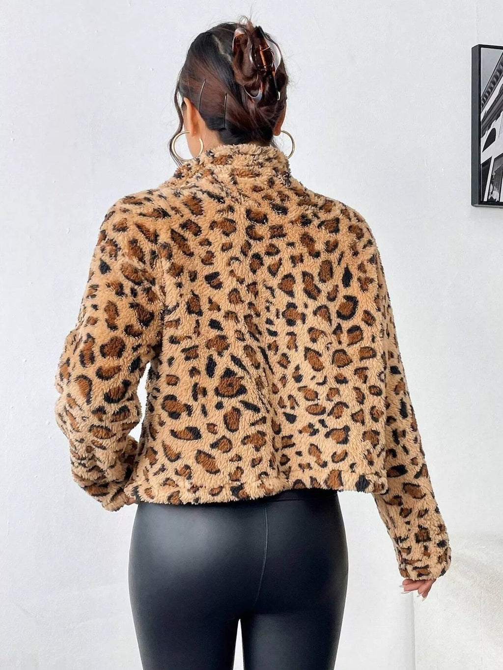 Leopard Zip-Up Jacket, view 2