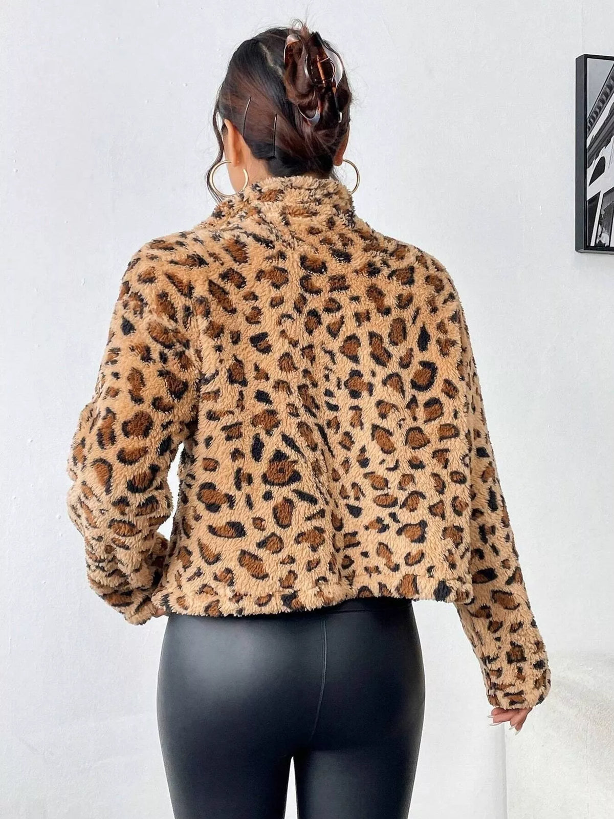 Leopard Zip-Up Jacket, view 2