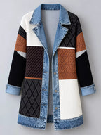 Contrast-Trim Ribbed Knit Cardigan, product view 26