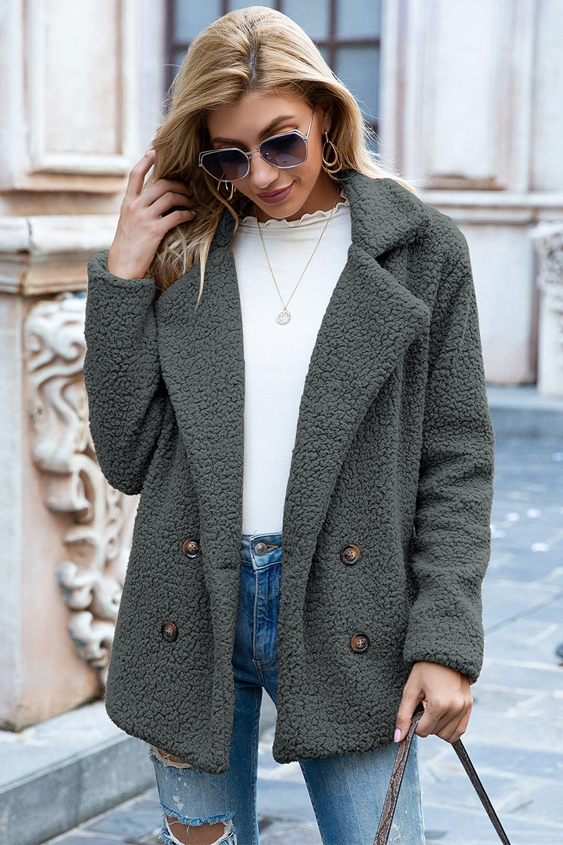 Lapel Sherpa Coat, view 23