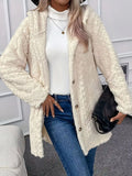 Button-Front Faux-Fur Teddy Coat, view 1