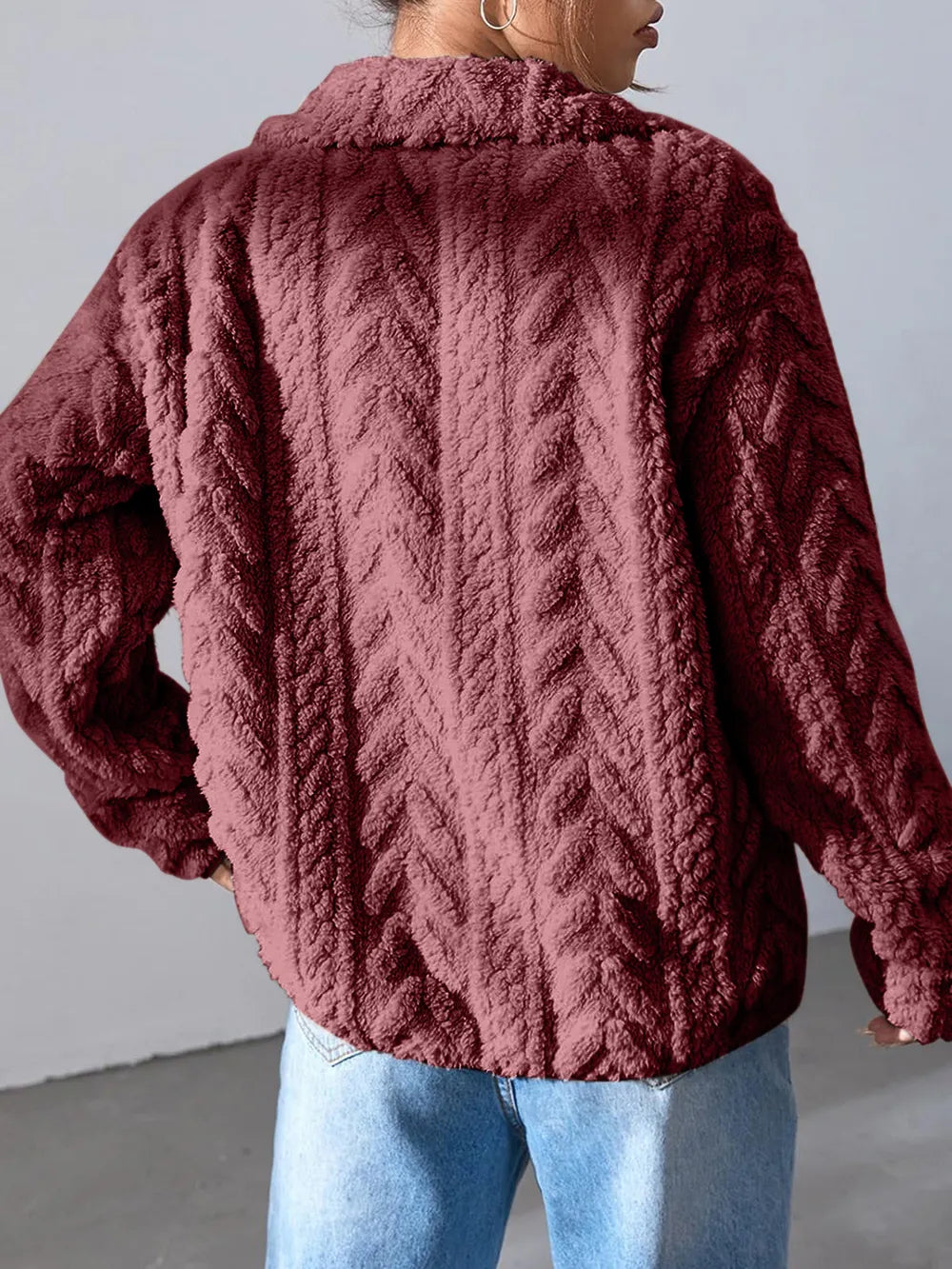 Fuzzy Pocket Zip Jacket, view 2