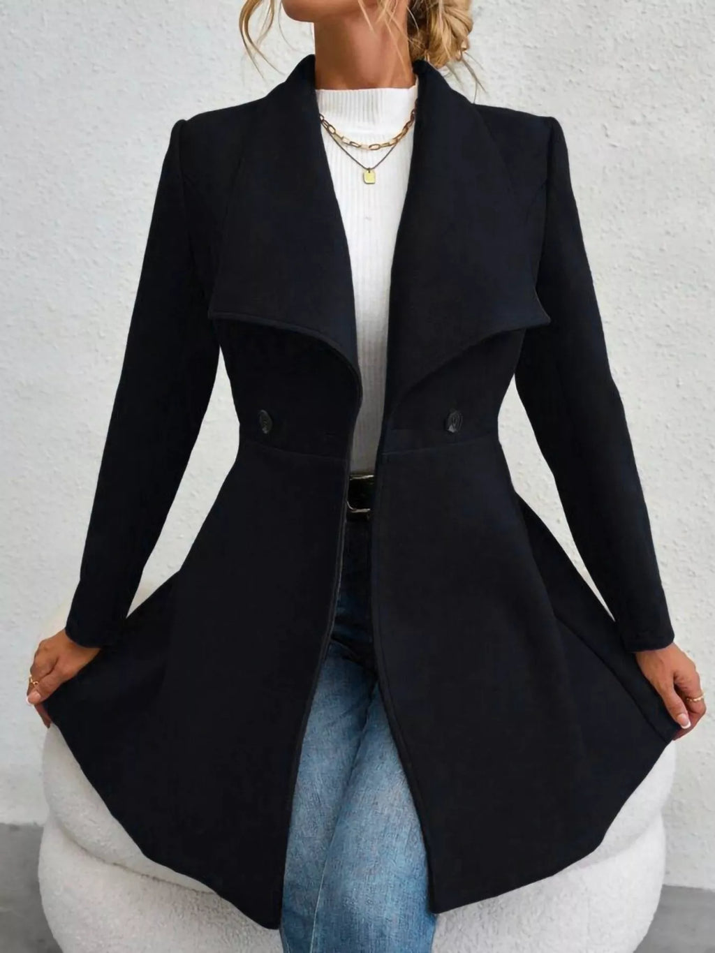 Double-Breasted Tailored Coat, view 7