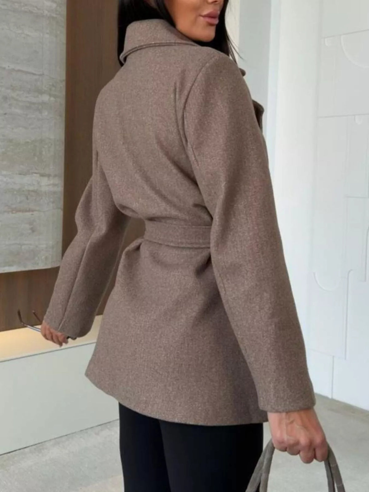 Belted Double-Breasted Coat