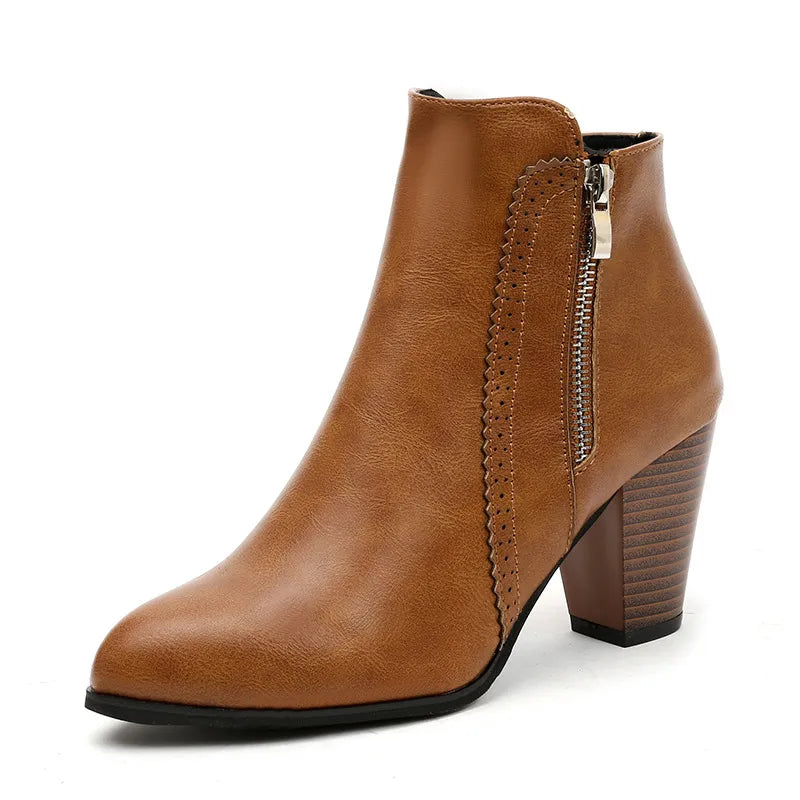 Block-Heel Ankle Boots