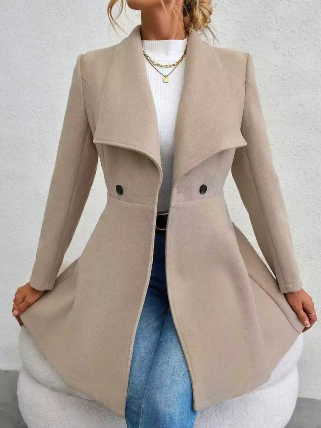 Double-Breasted Tailored Coat, view 1