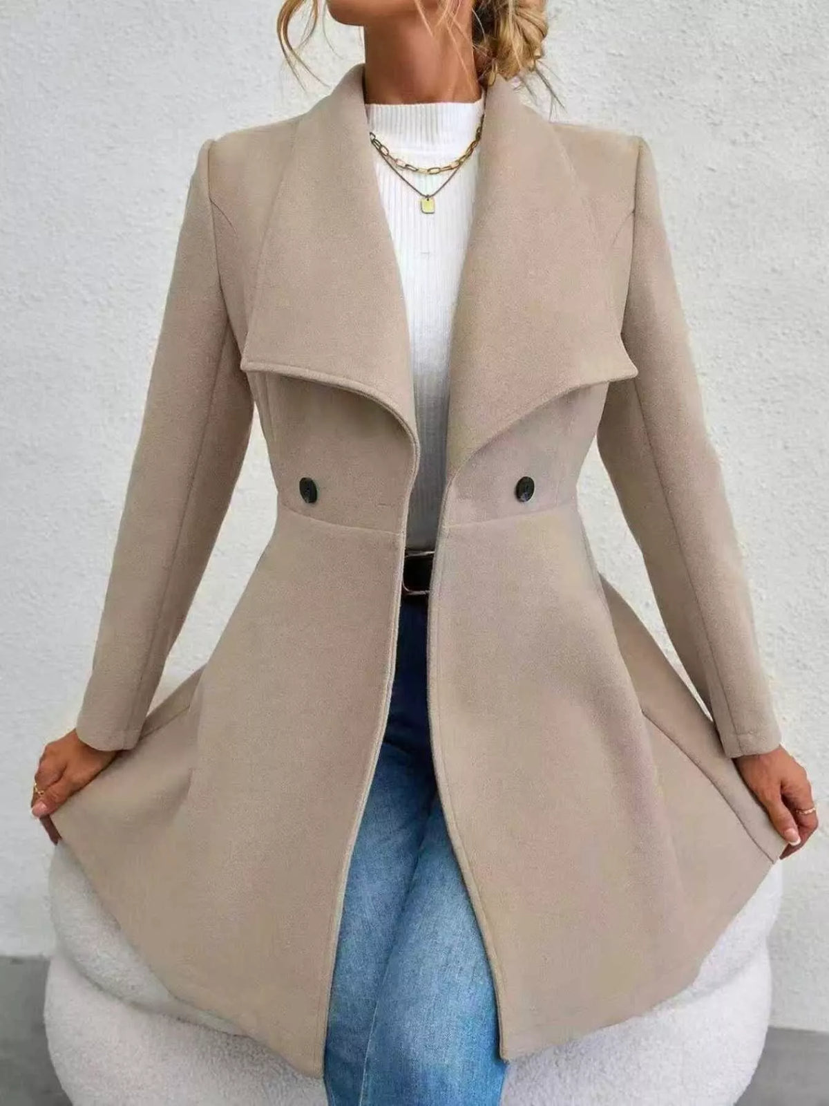 Double-Breasted Tailored Coat, view 1