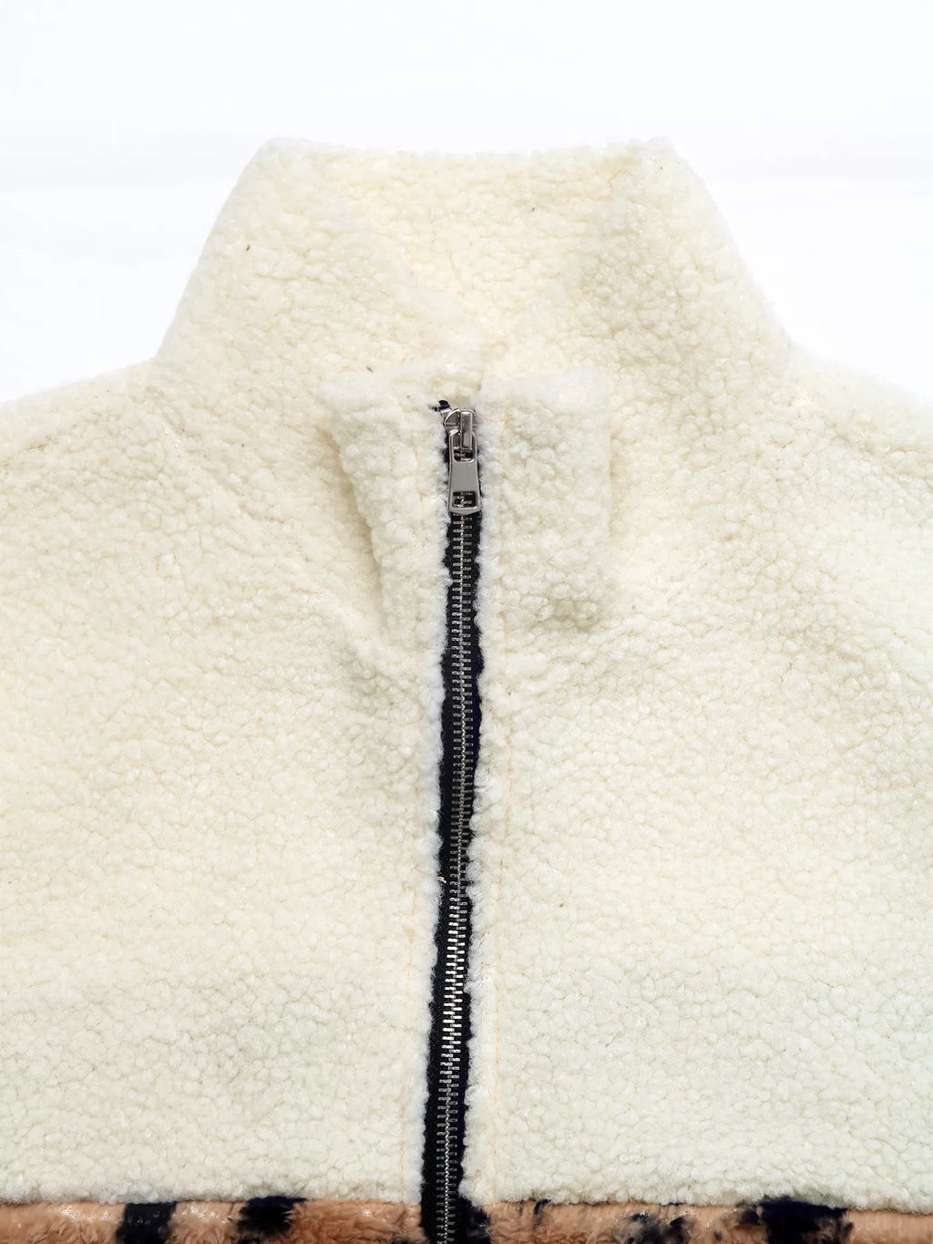 Leopard Fleece Zip Jacket, view 7
