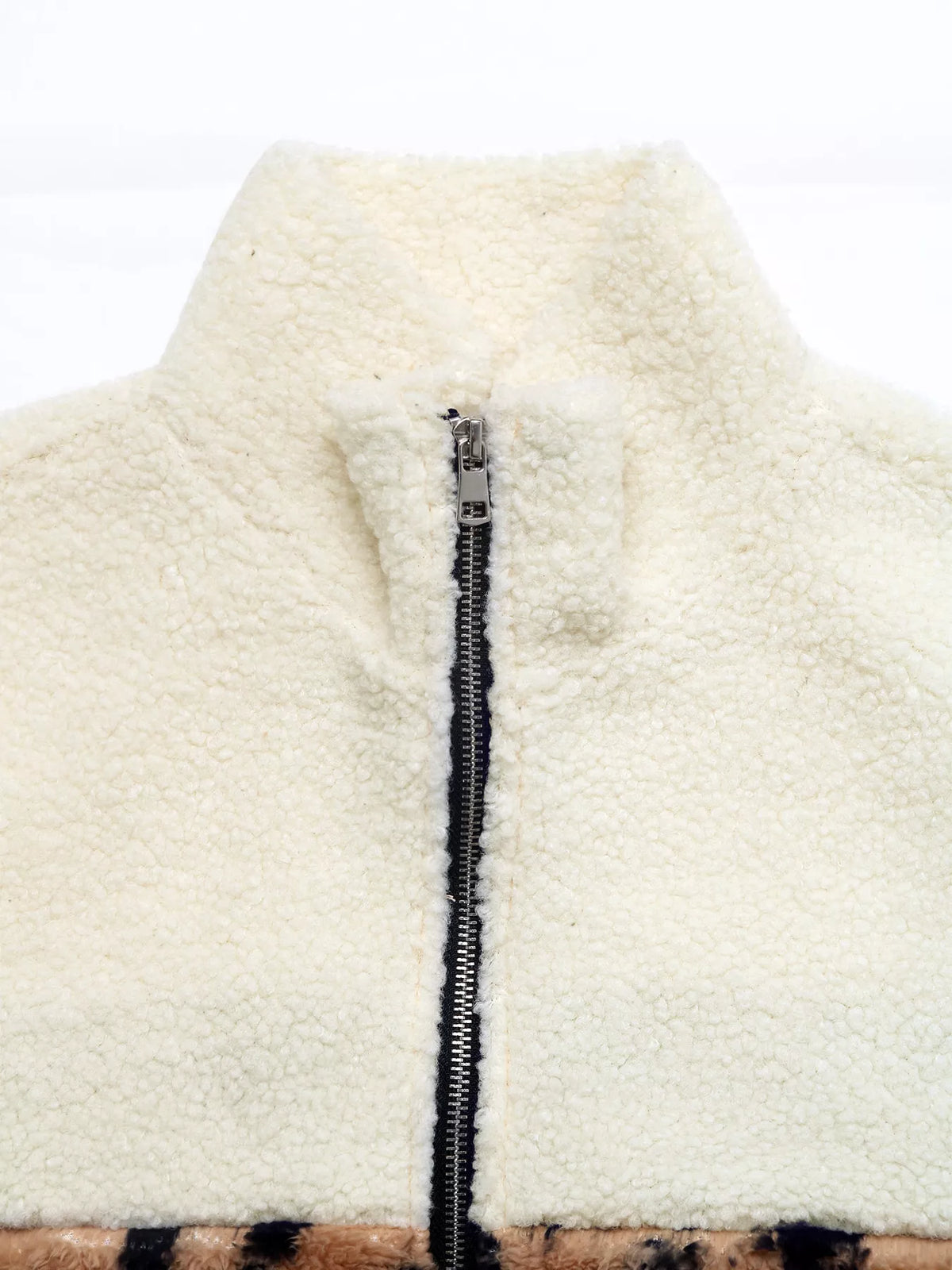 Leopard Fleece Zip Jacket, view 7