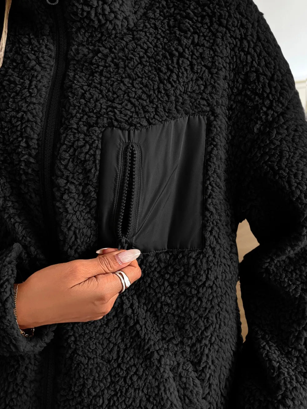 Fuzzy Zip-Up Jacket, view 24