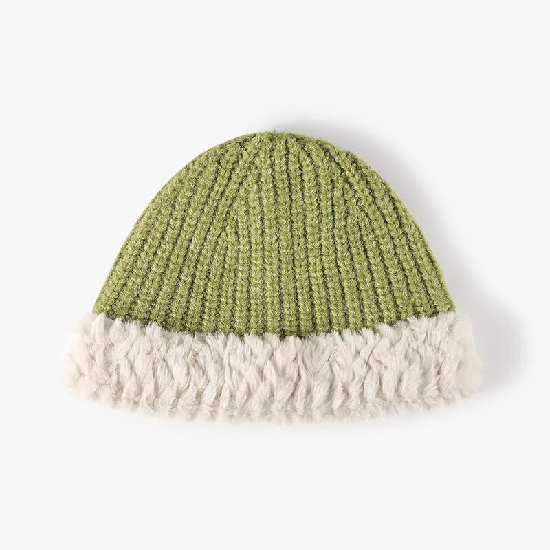 Faux-Fur Trim Knit Hat, supplier product view 1