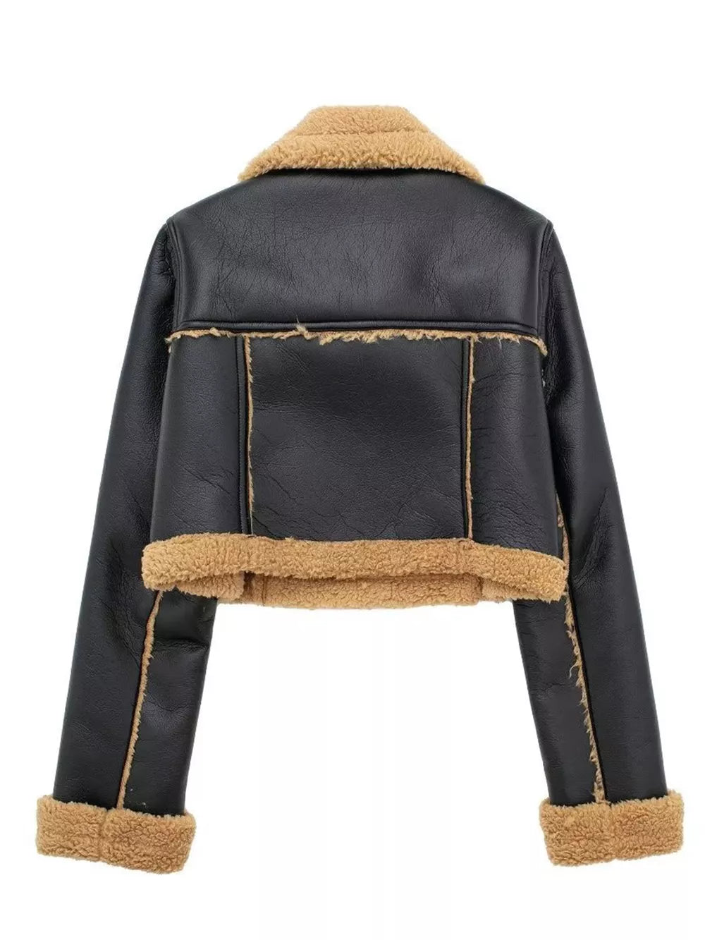 Collared Plush Cropped Jacket, view 15