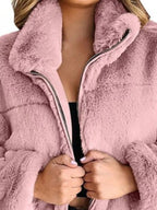 Full-Size Cropped Faux-Fur Jacket, view 14