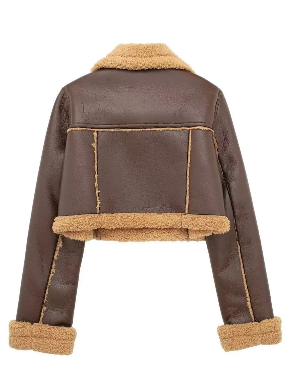 Collared Plush Cropped Jacket, view 18