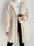 Open-Front Hooded Fuzzy Jacket, view 1