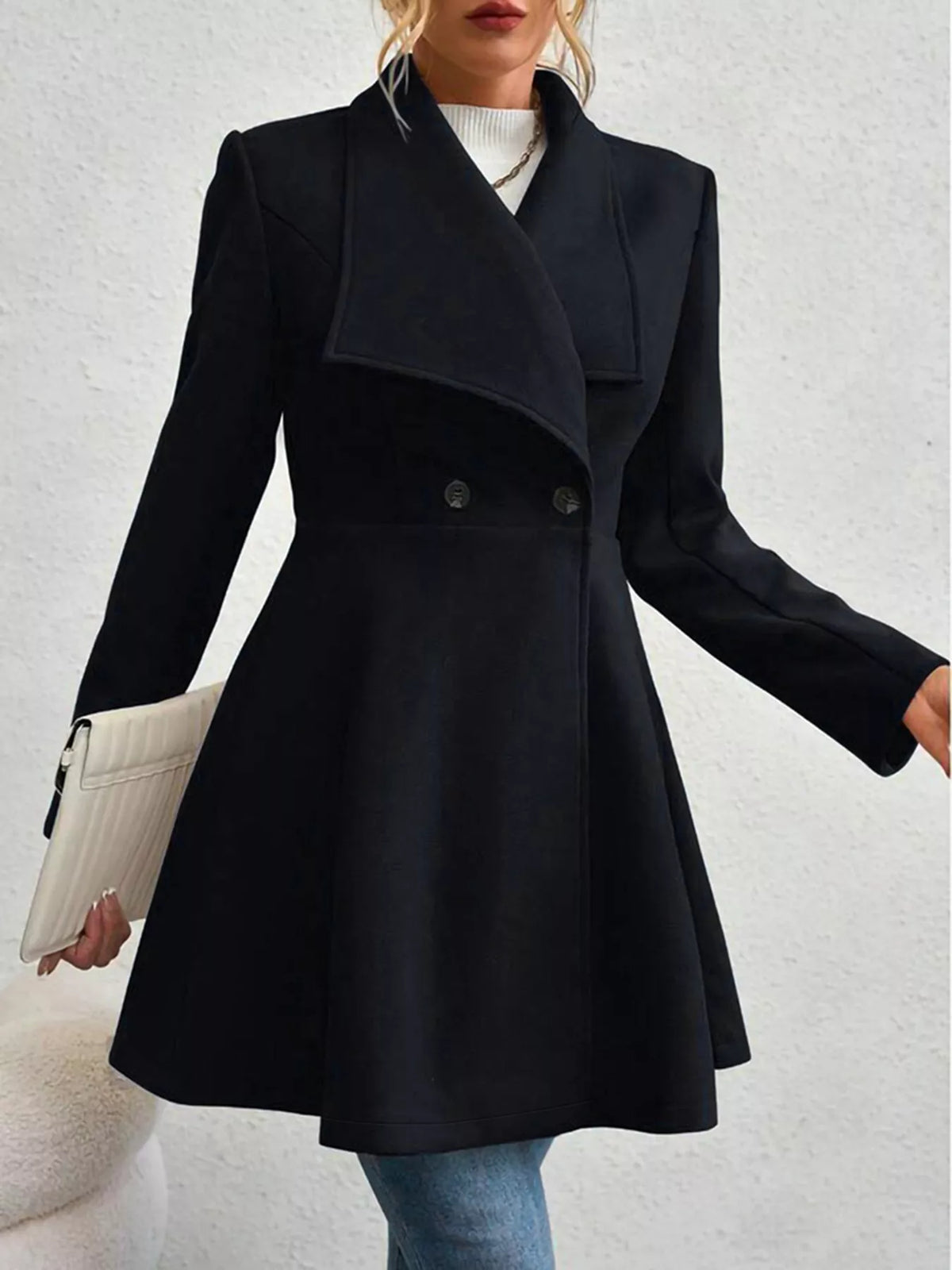 Double-Breasted Tailored Coat, view 8