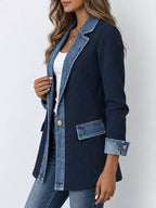 Contrast-Trim Ribbed Knit Cardigan, product view 28