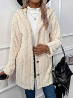 Button-Front Faux-Fur Teddy Coat, view 2