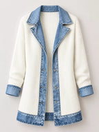 Contrast-Trim Ribbed Knit Cardigan, product view 16