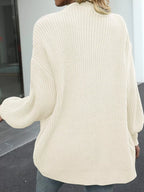 Open-Front Chunky Knit Cardigan