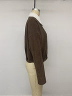 Sherpa-Collar Corduroy Jacket