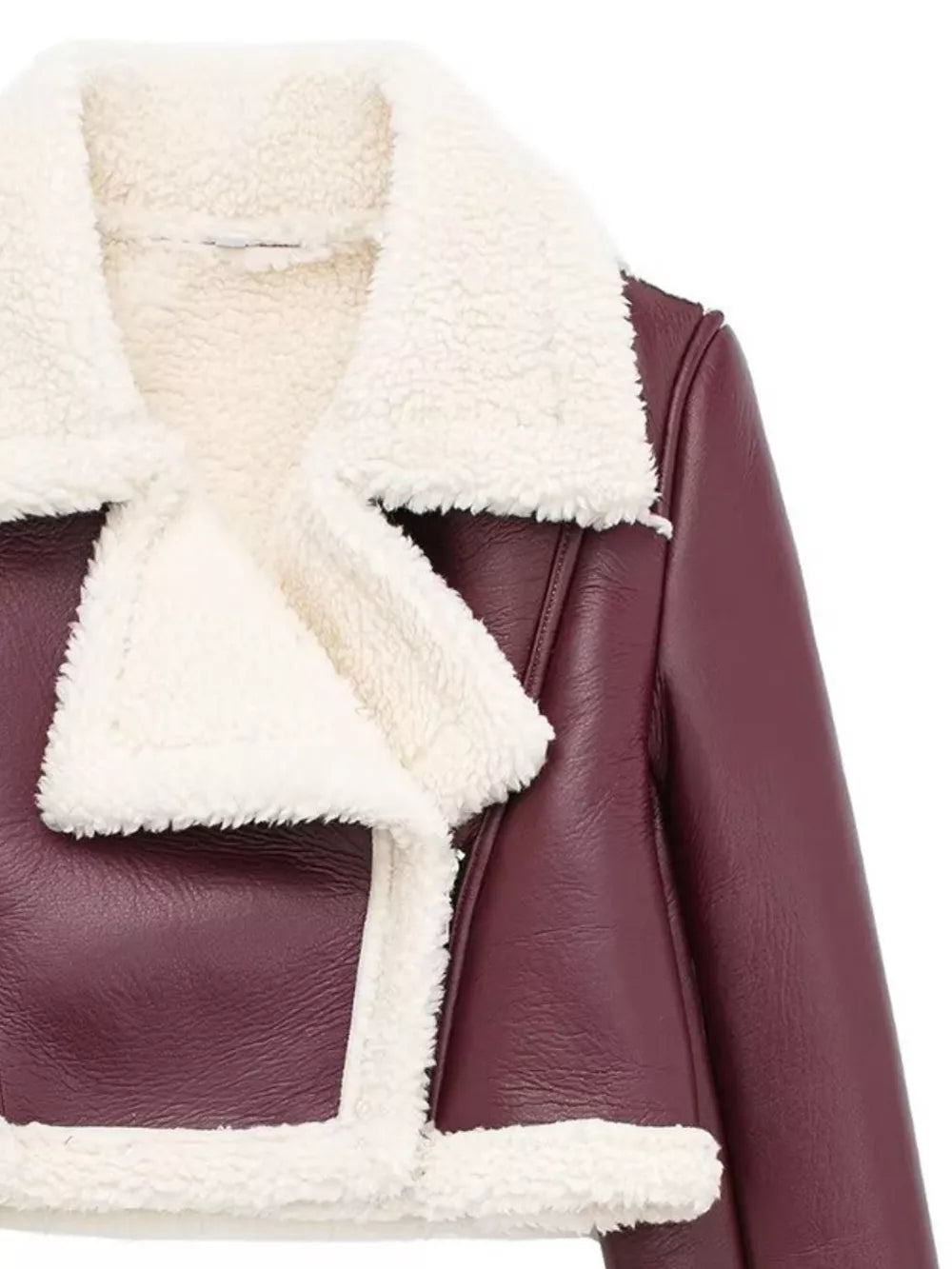 Collared Plush Cropped Jacket, view 25