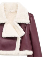 Collared Plush Cropped Jacket, view 25