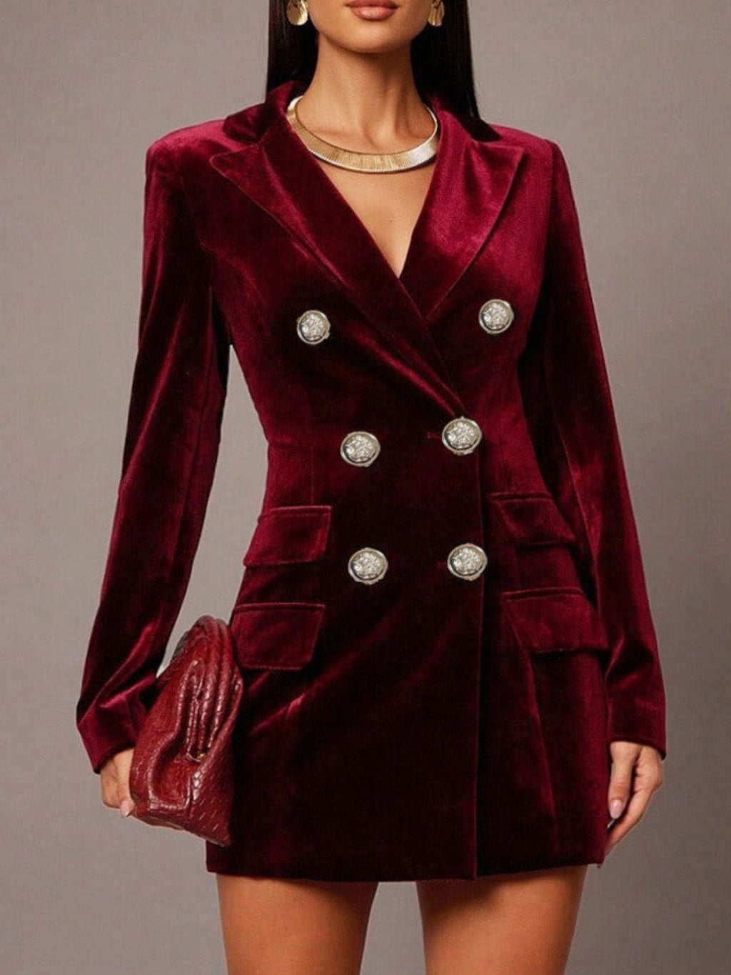 Velvet Blazer Mini Dress