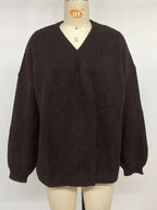 Belted Wrap Cardigan in Chocolate, open-front view on dress form