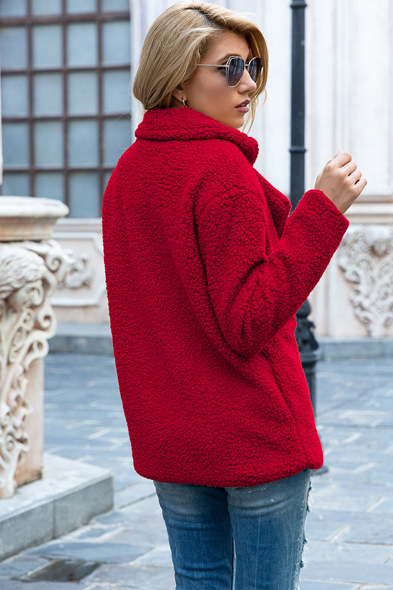 Lapel Sherpa Coat, view 9