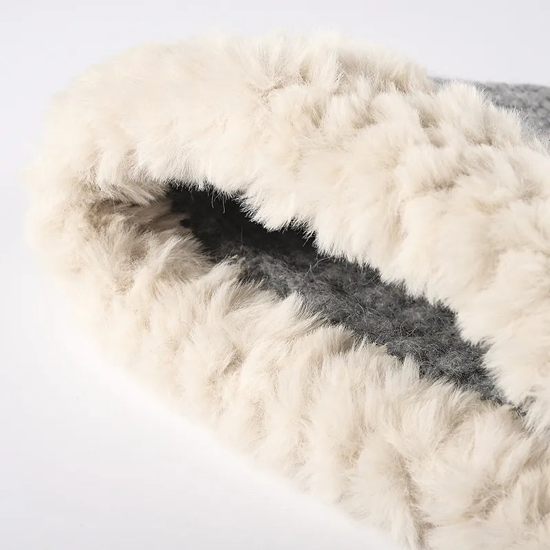 Faux-Fur Trim Knit Hat, supplier product view 4
