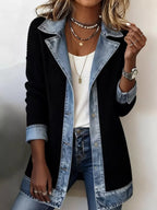 Contrast-Trim Ribbed Knit Cardigan, product view 1