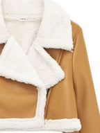Collared Plush Cropped Jacket, view 13