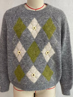 Argyle Raglan Knit Sweater, product view 13