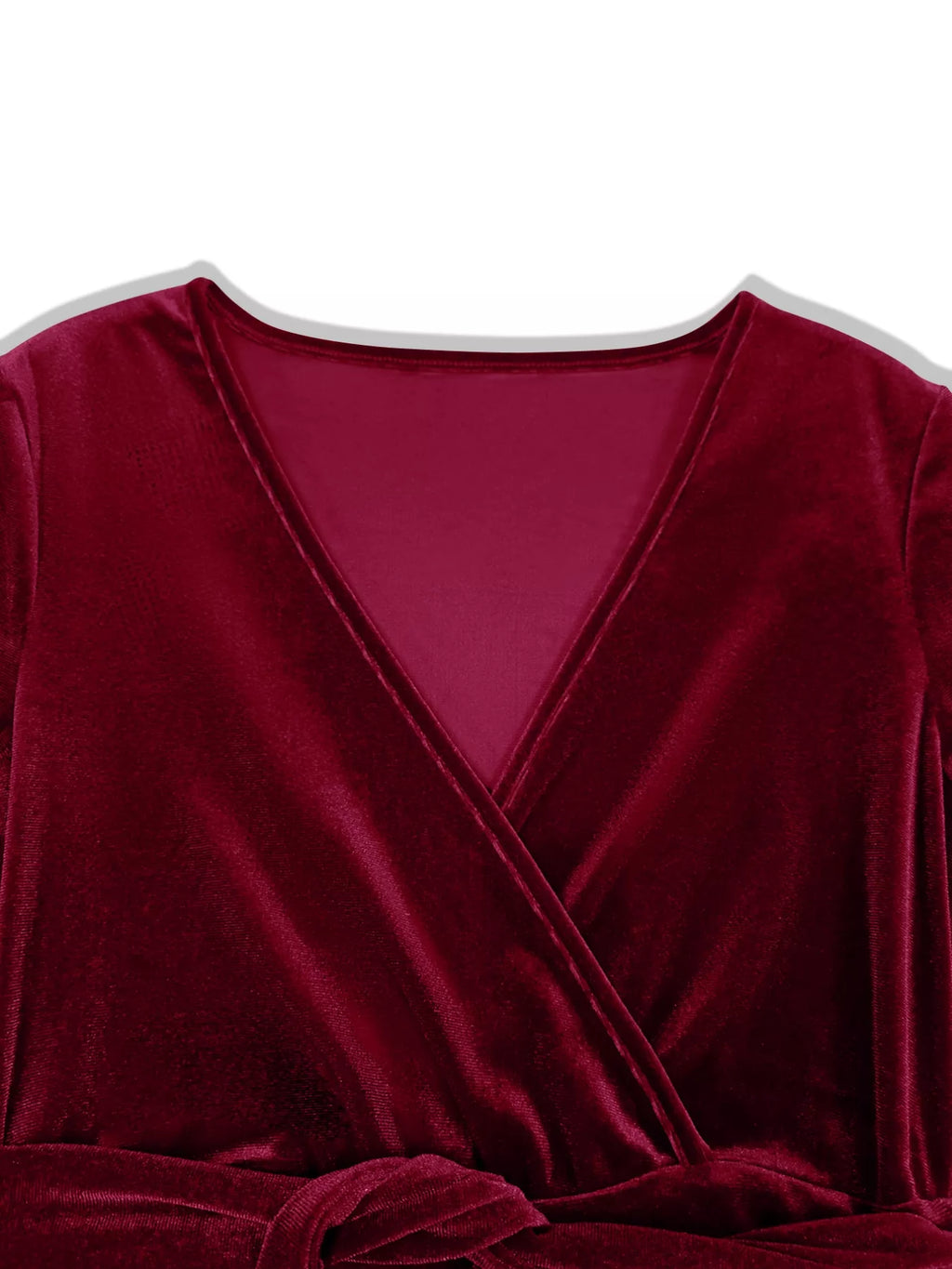 Velvet Wrap Maxi Dress
