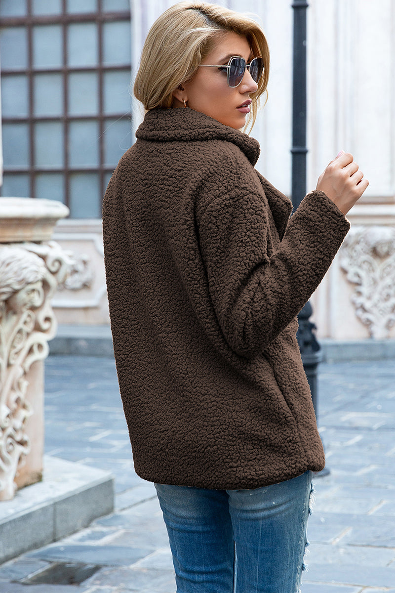 Lapel Sherpa Coat, view 18