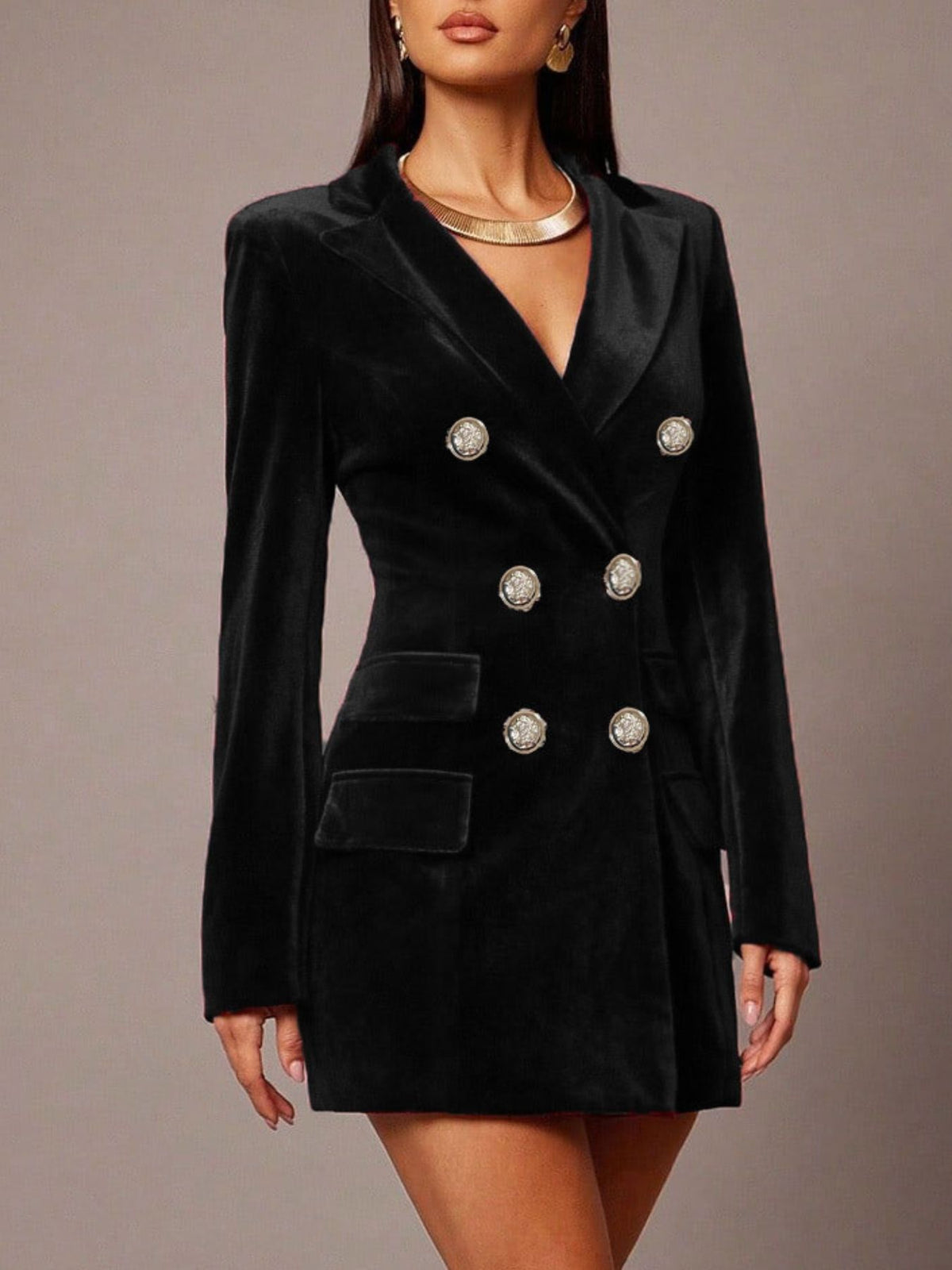 Velvet Blazer Mini Dress