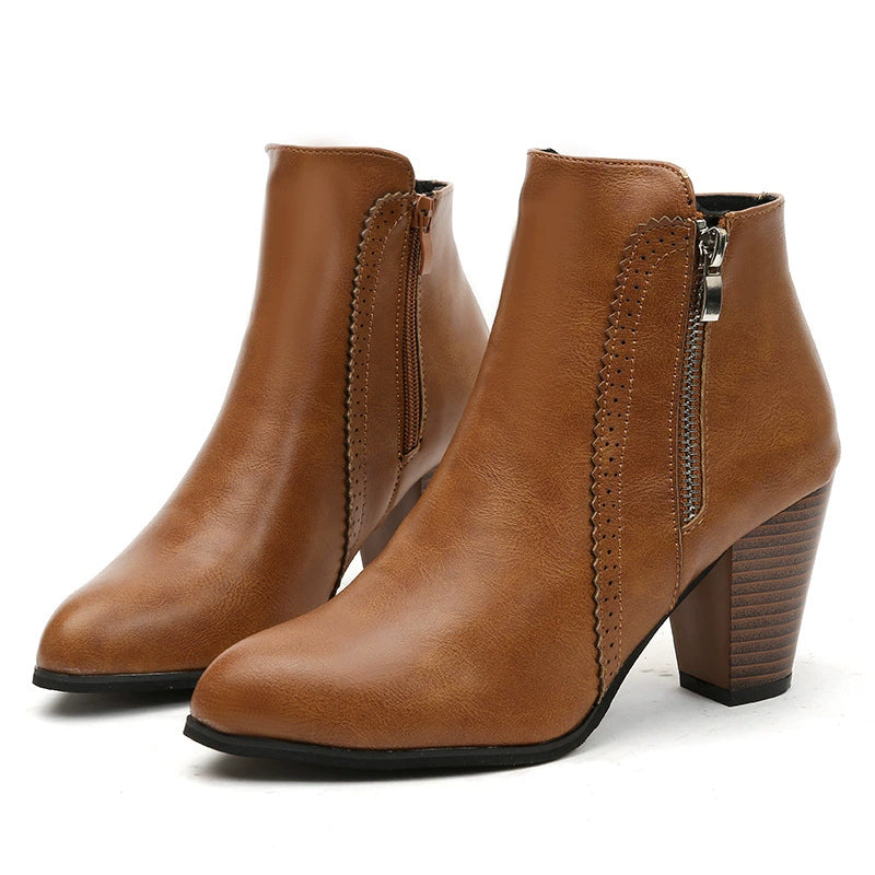 Block-Heel Ankle Boots