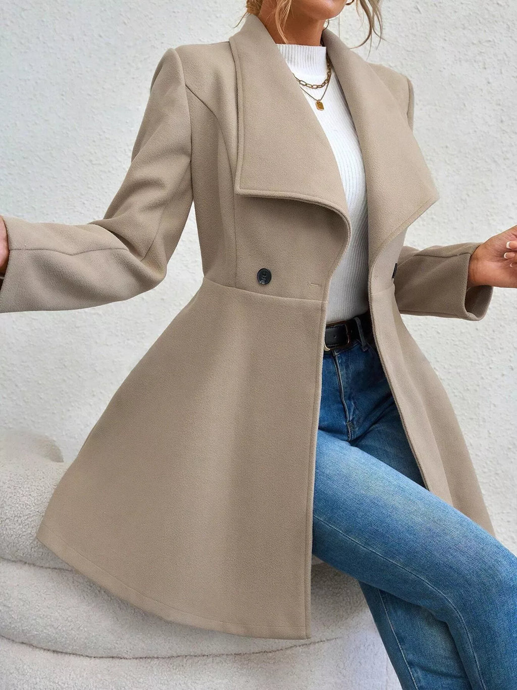 Double-Breasted Tailored Coat, view 5