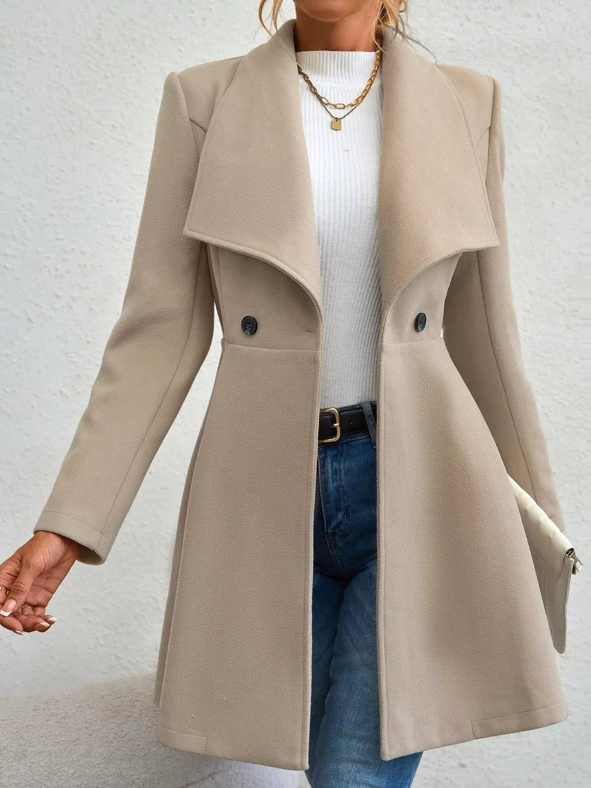 Double-Breasted Tailored Coat, view 3