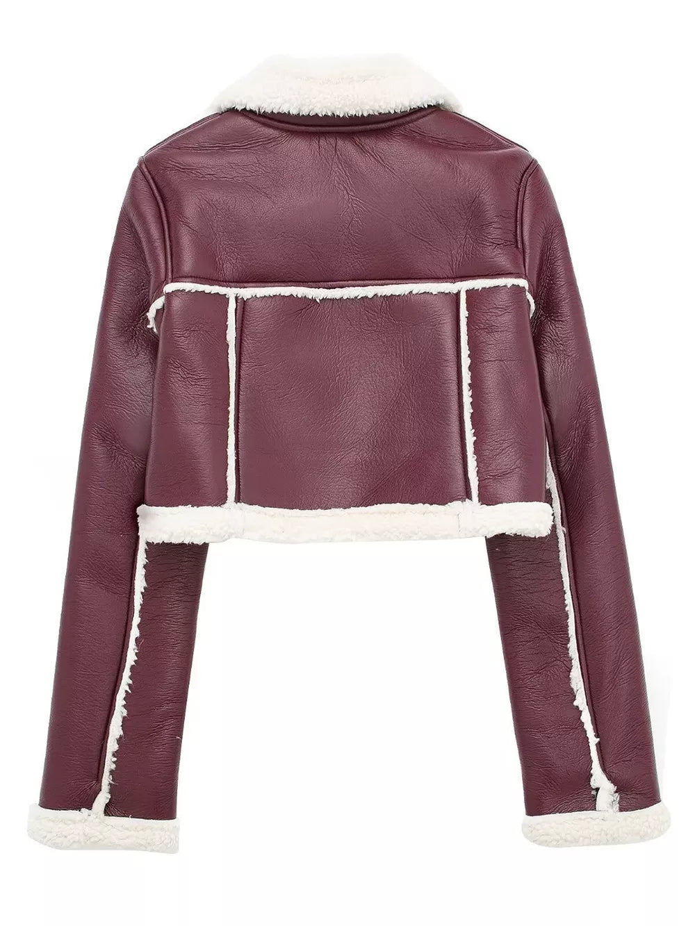 Collared Plush Cropped Jacket, view 24