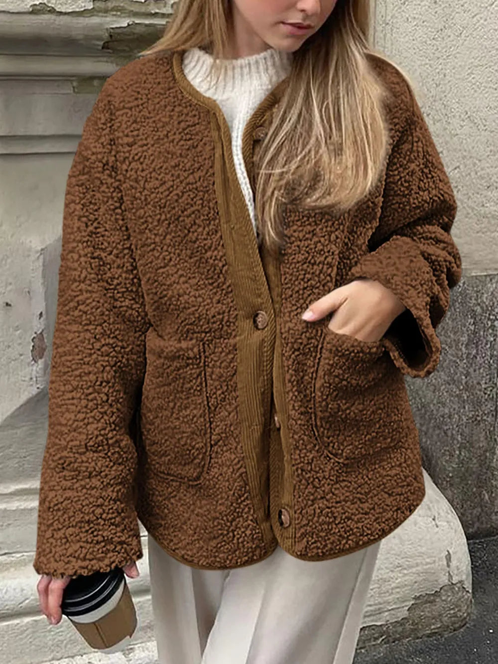Sherpa Button-Up Jacket